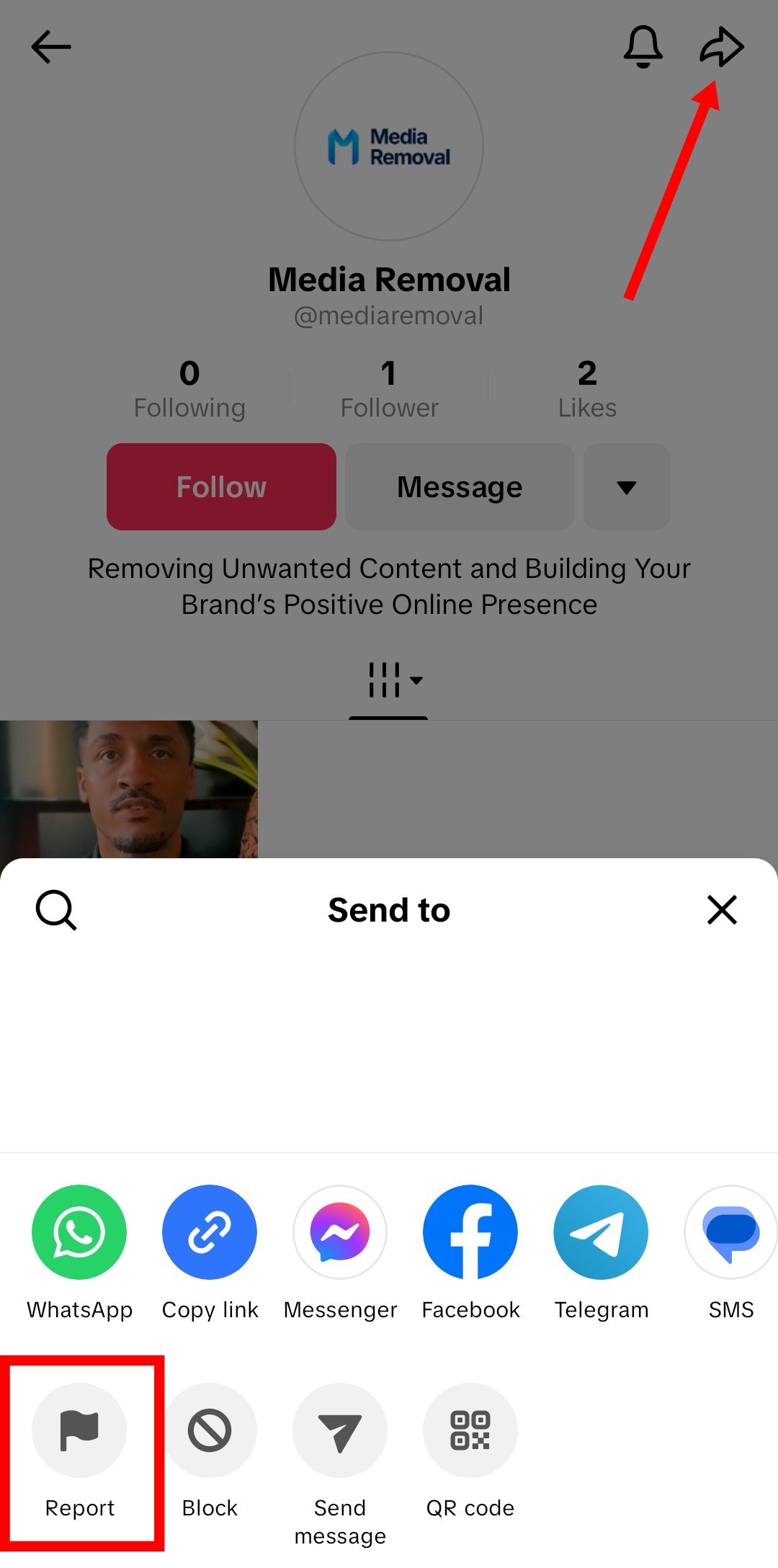 How to remove someone’s account from TikTok 8 remove someone tiktok account step 1