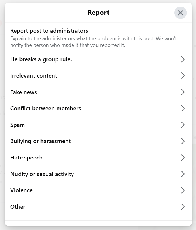 How to Remove Negative Posts from Facebook Groups 8 how to delete negative content to facebook admins step 3
