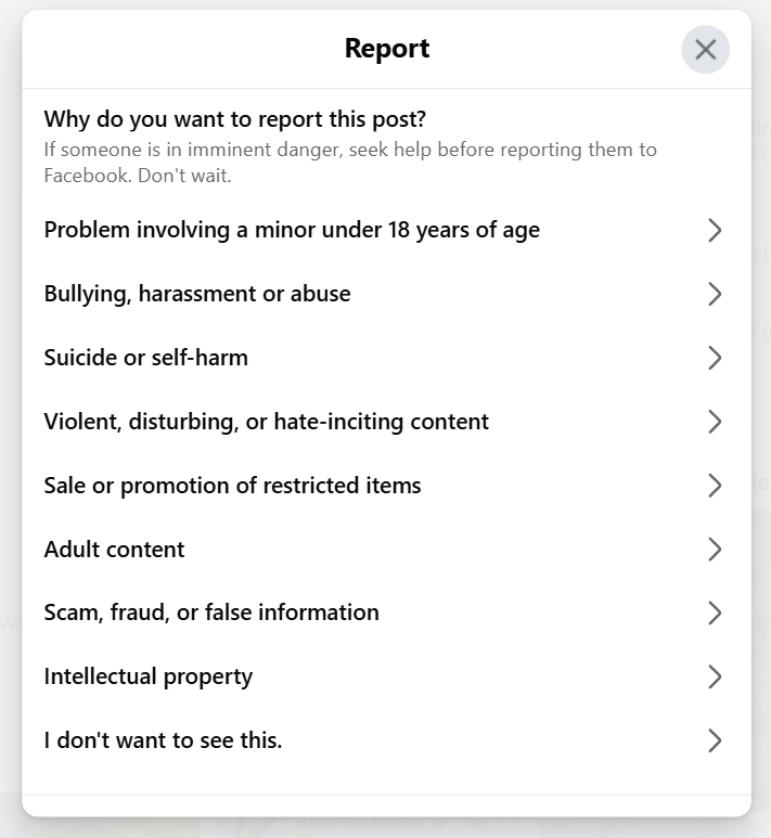 How to Remove Negative Posts from Facebook Groups 11 how to report a post in facebook group step 3