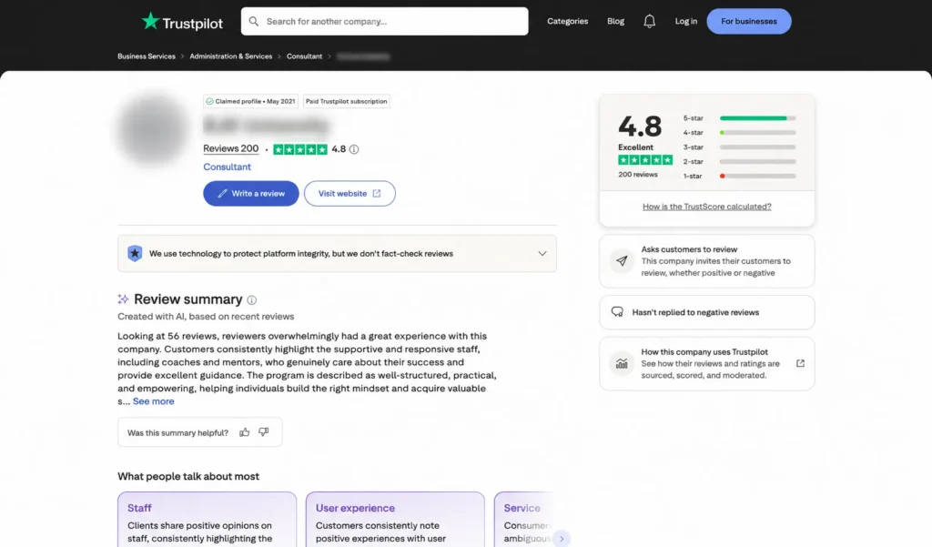 7 Trustpilot removals in 2 weeks: score goes from 4.4 to 4.8 19 Trustpilot profile at 4.8 stars after seven review removals