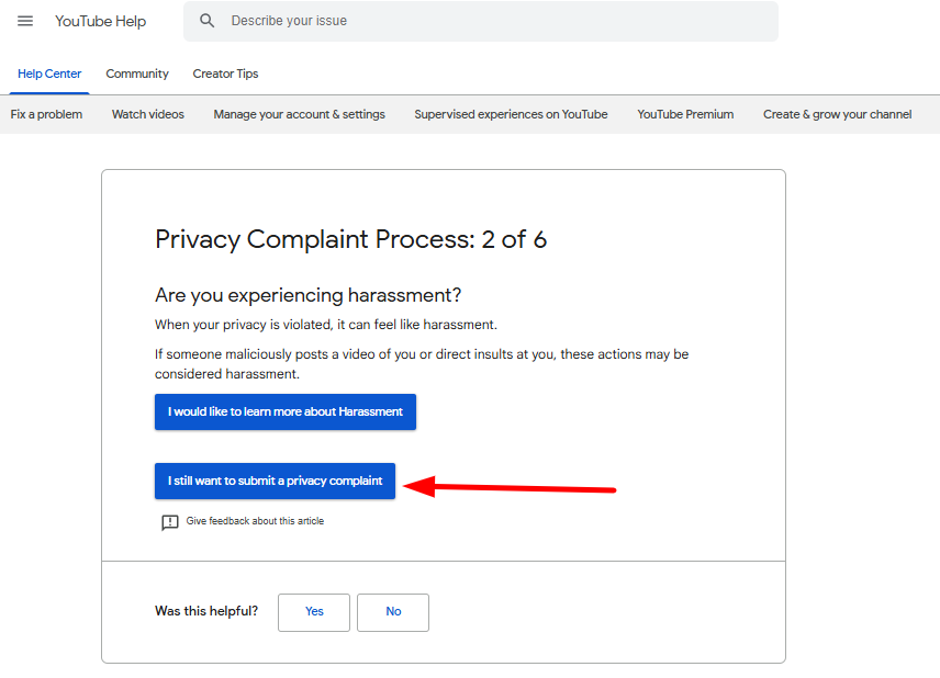 privacy compliant process step 2